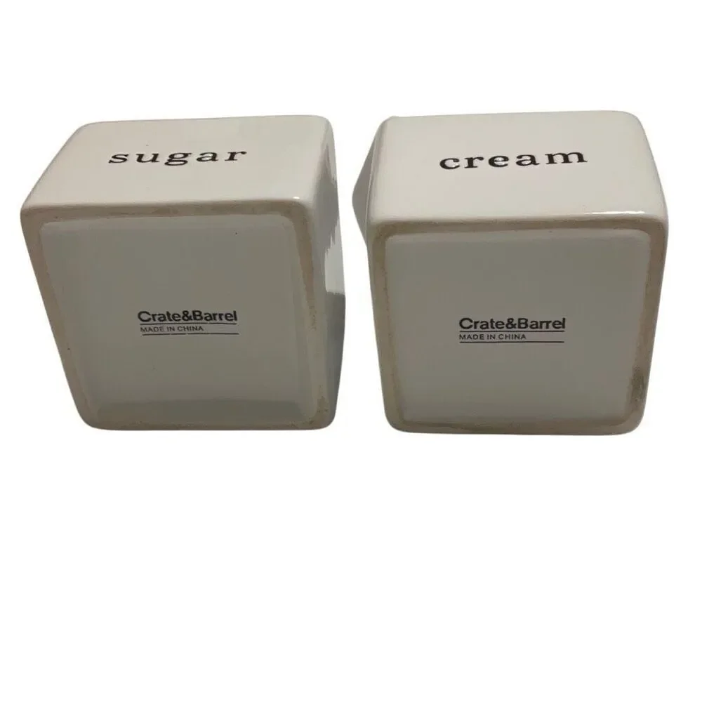Crate&Barrel White Sugar and Cream Set